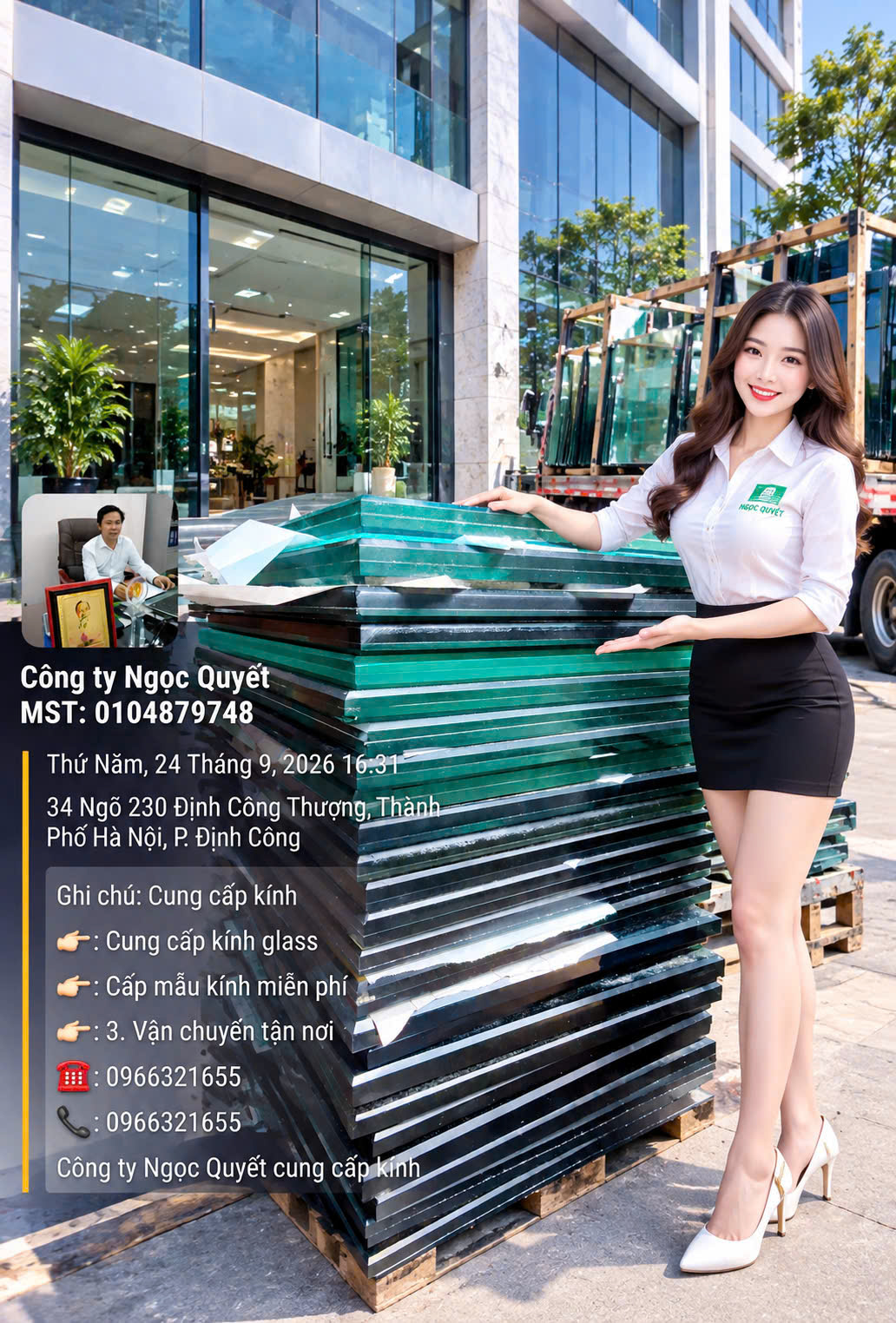 Hình ảnh giới thiệu kính hộp tại công trình mặt dựng kính hiện đại